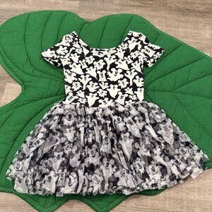 Wild Rich Kids Girls 5/6 Mickey Mouse Ghost Halloween One Piece Tutu Dress